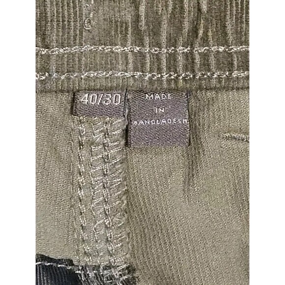 Peter Christian Gentleman's Outfiters Green Corduroy Pleated Pants Chino 40/30 - Picture 8 of 9